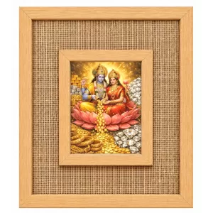 Lakshmi Narayna Laminated Jute Wall Photo Frame, 14 X 16 Inch (F174855) Lakshmi Narayna Laminated Jute Wall Photo Frame, 14 X 16 Inch (F174855)