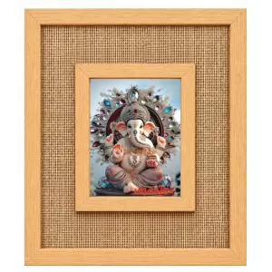 Lord Ganesha Laminated Jute Wall Photo Frame, 14 X 16 Inch (F174857) Lord Ganesha Laminated Jute Wall Photo Frame, 14 X 16 Inch (F174857)