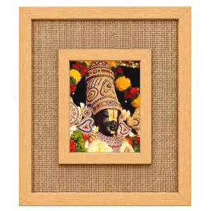 Lord Venkateswara Laminated Jute Wall Photo Frame, 14 X 16 Inch (F174859)