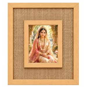 Indian Bride Laminated Jute Wall Photo Frame, 14 X 16 Inch (F174860) Indian Bride Laminated Jute Wall Photo Frame, 14 X 16 Inch (F174860)