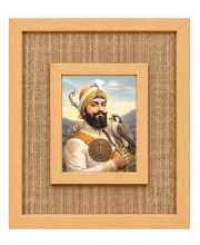 Guru Gobind Sing Laminated Jute Wall Photo Frame, 14 X 16 Inch (F174865)