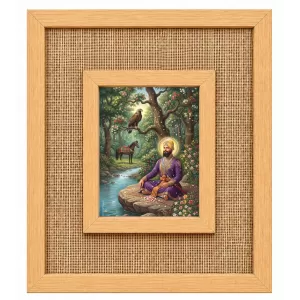 Guru Gobind Sing Laminated Jute Wall Photo Frame, 14 X 16 Inch (F174866)