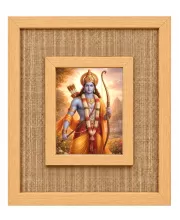 Lord Rama Laminated Jute Wall Photo Frame, 14 X 16 Inch (F174867)