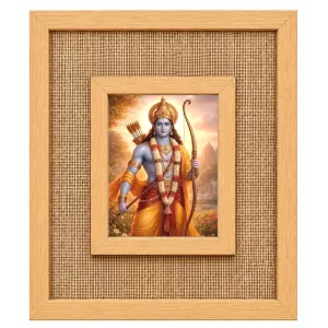 Lord Rama Laminated Jute Wall Photo Frame, 14 X 16 Inch (F174867) Lord Rama Laminated Jute Wall Photo Frame, 14 X 16 Inch (F174867)