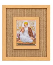 Guru Nanak Laminated Jute Wall Photo Frame, 14 X 16 Inch (F174870)