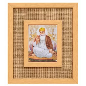 Guru Nanak Laminated Jute Wall Photo Frame, 14 X 16 Inch (F174870)