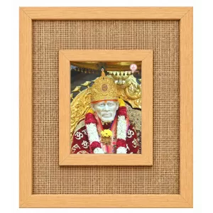 Sai Baba Laminated Jute Wall Photo Frame, 14 X 16 Inch (F174871) Sai Baba Laminated Jute Wall Photo Frame, 14 X 16 Inch (F174871)