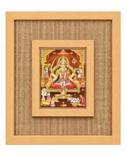 Mata Santoshi  Laminated Jute Wall Photo Frame, 14 X 16 Inch (F174874)