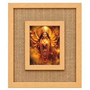 Durga Maa Laminated Jute Wall Photo Frame, 14 X 16 Inch (F174876) Durga Maa Laminated Jute Wall Photo Frame, 14 X 16 Inch (F174876)