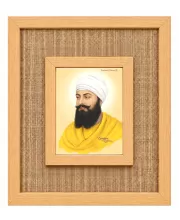 Guru Nanak Laminated Jute Wall Photo Frame, 14 X 16 Inch (F174877)