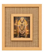 Lord Venkateswara Laminated Jute Wall Photo Frame, 14 X 16 Inch (F174879)