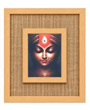 Durga Maa Laminated Jute Wall Photo Frame, 14 X 16 Inch (F174882)