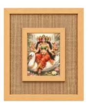 Gayatri Mata Laminated Jute Wall Photo Frame, 14 X 16 Inch (F174884)