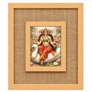 Gayatri Mata Laminated Jute Wall Photo Frame, 14 X 16 Inch (F174884) Gayatri Mata Laminated Jute Wall Photo Frame, 14 X 16 Inch (F174884)