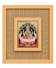 Goddess Lakshmi Laminated Jute Wall Photo Frame, 14 X 16 Inch (F174886)