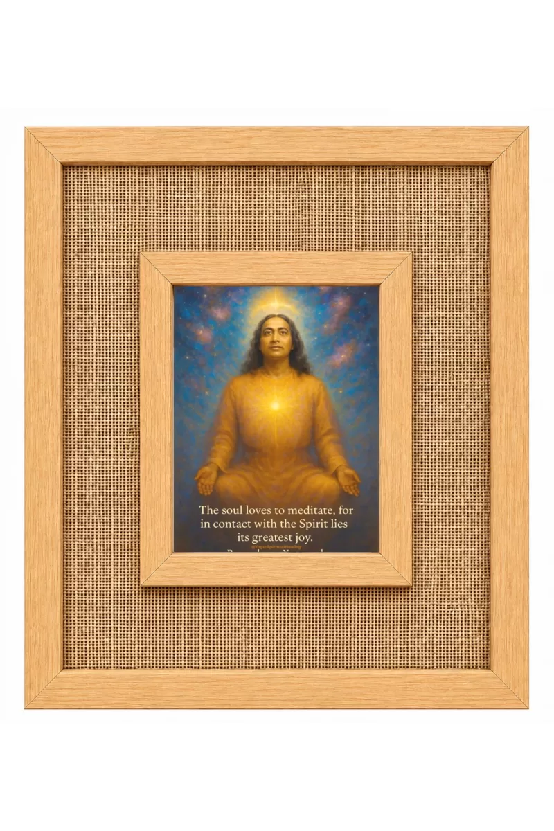 Paramahansa Yogananda Laminated Jute Wall Photo Frame, 14 X 16 Inch (F174889)