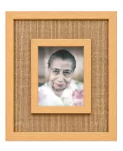 CrowdHall Mother Mirra Alfassa Laminated Jute Wall Photo Frame, 14 X 16 Inch (F174891)
