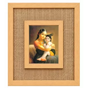 Yashoda Krishna Laminated Jute Wall Photo Frame, 14 X 16 Inch (F174893) Yashoda Krishna Laminated Jute Wall Photo Frame, 14 X 16 Inch (F174893)