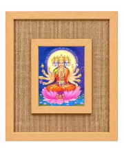 Gayatri Mata Laminated Jute Wall Photo Frame, 14 X 16 Inch (F174895)