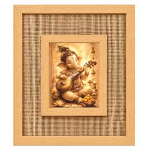 Lord Ganesha Laminated Jute Wall Photo Frame, 14 X 16 Inch (F174897) Lord Ganesha Laminated Jute Wall Photo Frame, 14 X 16 Inch (F174897)