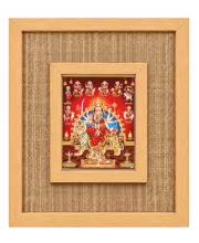 Durga Maa Laminated Jute Wall Photo Frame, 14 X 16 Inch (F174899)