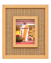 Sri Sri Ravi Shankar Laminated Jute Wall Photo Frame, 14 X 16 Inch (F174900)