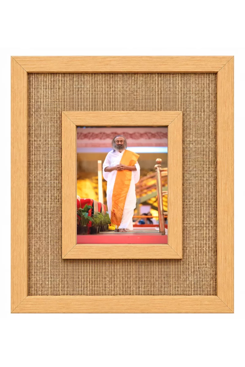 Sri Sri Ravi Shankar Laminated Jute Wall Photo Frame, 14 X 16 Inch (F174900)