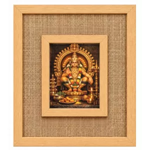 Lord Ayyappan Laminated Jute Wall Photo Frame, 14 X 16 Inch (F174901) Lord Ayyappan Laminated Jute Wall Photo Frame, 14 X 16 Inch (F174901)