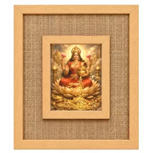 Goddess Lakshmi Laminated Jute Wall Photo Frame, 14 X 16 Inch (F174908) Goddess Lakshmi Laminated Jute Wall Photo Frame, 14 X 16 Inch (F174908)