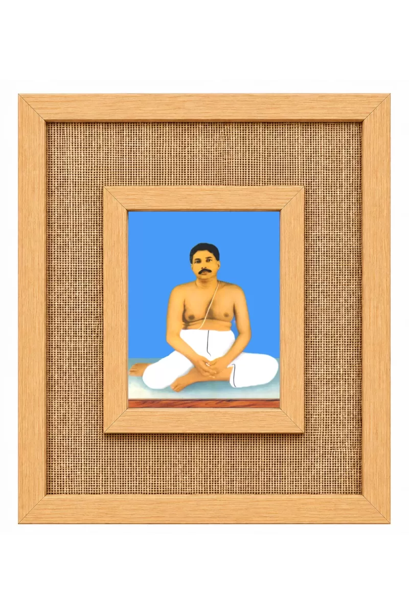 Shree Shree Thakur Anukul Laminated Jute Wall Photo Frame, 14 X 16 Inch (F174913)