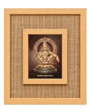 Lord Ayyappan Laminated Jute Wall Photo Frame, 14 X 16 Inch (F174914)