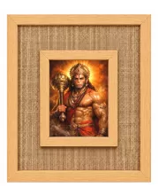 Hanuman Laminated Jute Wall Photo Frame, 14 X 16 Inch (F174919)
