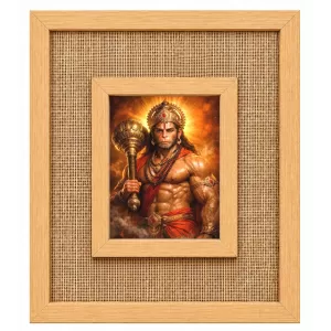 Hanuman Laminated Jute Wall Photo Frame, 14 X 16 Inch (F174919) Hanuman Laminated Jute Wall Photo Frame, 14 X 16 Inch (F174919)