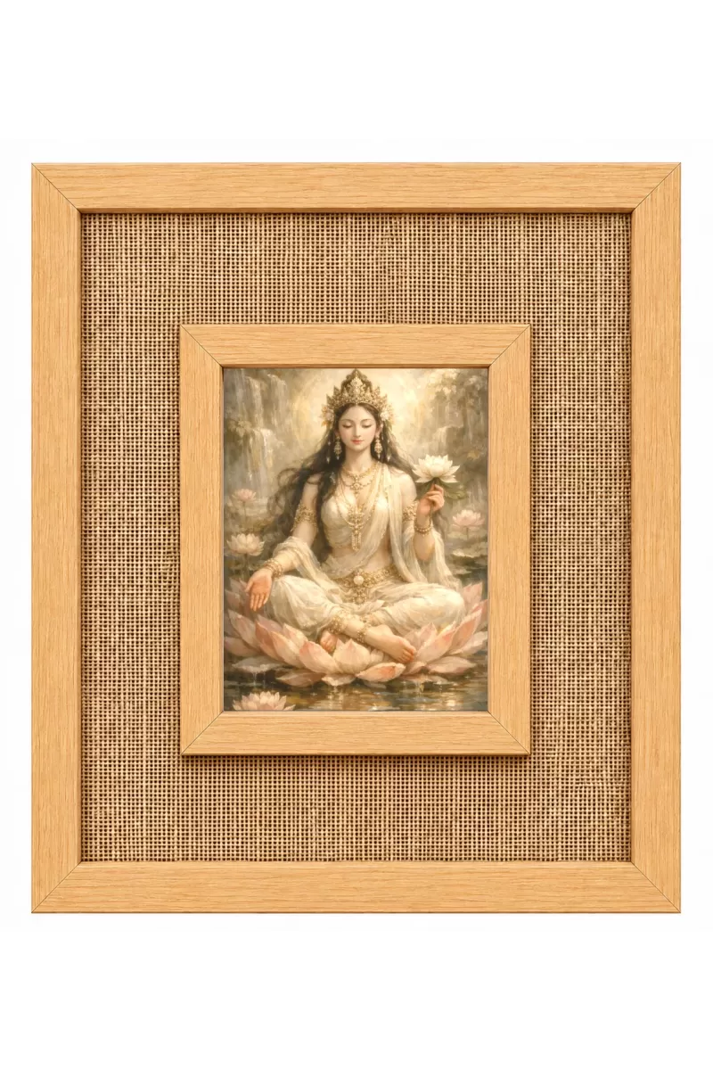 Mahalakshmi Laminated Jute Wall Photo Frame, 14 X 16 Inch (F174921)