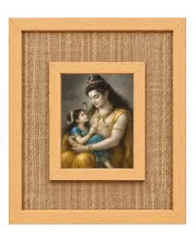 Maa Durga Laminated Jute Wall Photo Frame, 14 X 16 Inch (F174922)