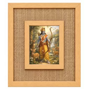Lord Rama Laminated Jute Wall Photo Frame, 14 X 16 Inch (F174931) Lord Rama Laminated Jute Wall Photo Frame, 14 X 16 Inch (F174931)