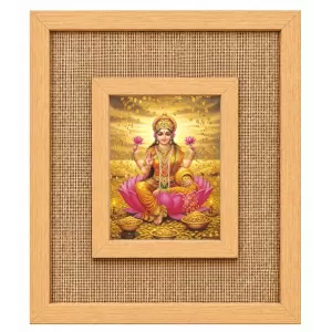 Goddess Lakshmi Laminated Jute Wall Photo Frame, 14 X 16 Inch (F174932) Goddess Lakshmi Laminated Jute Wall Photo Frame, 14 X 16 Inch (F174932)