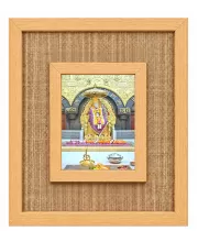Shirdi Sai Baba Laminated Jute Wall Photo Frame, 14 X 16 Inch (F174936)