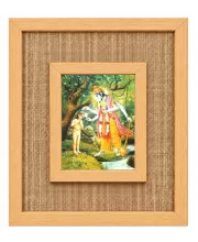 Lord Vishnu Laminated Jute Wall Photo Frame, 14 X 16 Inch (F174937)