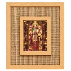Goddess Lakshmi Laminated Jute Wall Photo Frame, 14 X 16 Inch (F174938) Goddess Lakshmi Laminated Jute Wall Photo Frame, 14 X 16 Inch (F174938)