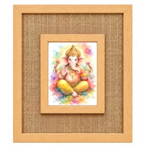 Lord Ganesha Laminated Jute Wall Photo Frame, 14 X 16 Inch (F174941) Lord Ganesha Laminated Jute Wall Photo Frame, 14 X 16 Inch (F174941)
