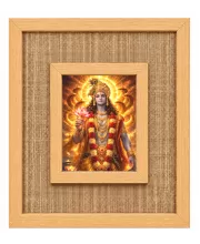 Lord Vishnu Laminated Jute Wall Photo Frame, 14 X 16 Inch (F174944)