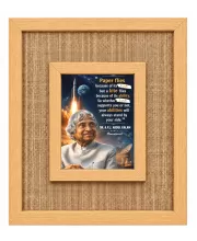 Dr. A.P.J. Abdul Kalam Laminated Jute Wall Photo Frame, 14 X 16 Inch (F174949)