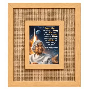 Dr. A.P.J. Abdul Kalam Laminated Jute Wall Photo Frame, 14 X 16 Inch (F174949)