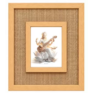 Saraswati Maa Laminated Jute Wall Photo Frame, 14 X 16 Inch (F174951) Saraswati Maa Laminated Jute Wall Photo Frame, 14 X 16 Inch (F174951)
