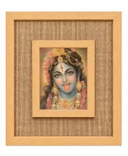 Goddess Kali Laminated Jute Wall Photo Frame, 14 X 16 Inch (F174952)