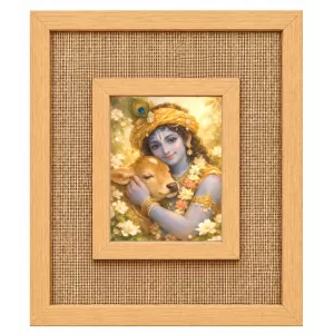 Lord Krishna Laminated Jute Wall Photo Frame, 14 X 16 Inch (F174954) Lord Krishna Laminated Jute Wall Photo Frame, 14 X 16 Inch (F174954)