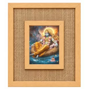Lord Narayan Laminated Jute Wall Photo Frame, 14 X 16 Inch (F174955) Lord Narayan Laminated Jute Wall Photo Frame, 14 X 16 Inch (F174955)