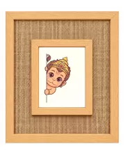 Hanuman Laminated Jute Wall Photo Frame, 14 X 16 Inch (F174959)