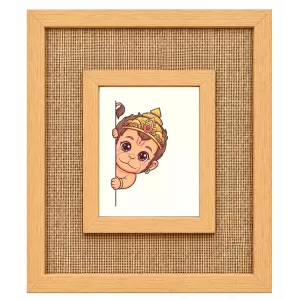 Hanuman Laminated Jute Wall Photo Frame, 14 X 16 Inch (F174959) Hanuman Laminated Jute Wall Photo Frame, 14 X 16 Inch (F174959)